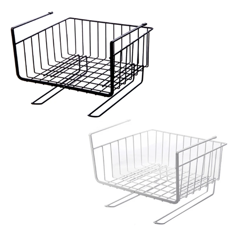 

2023 New Iron Cabinet Closet Desk Hanging Mesh Basket Wire Bookcase Shelf Rack Organizer