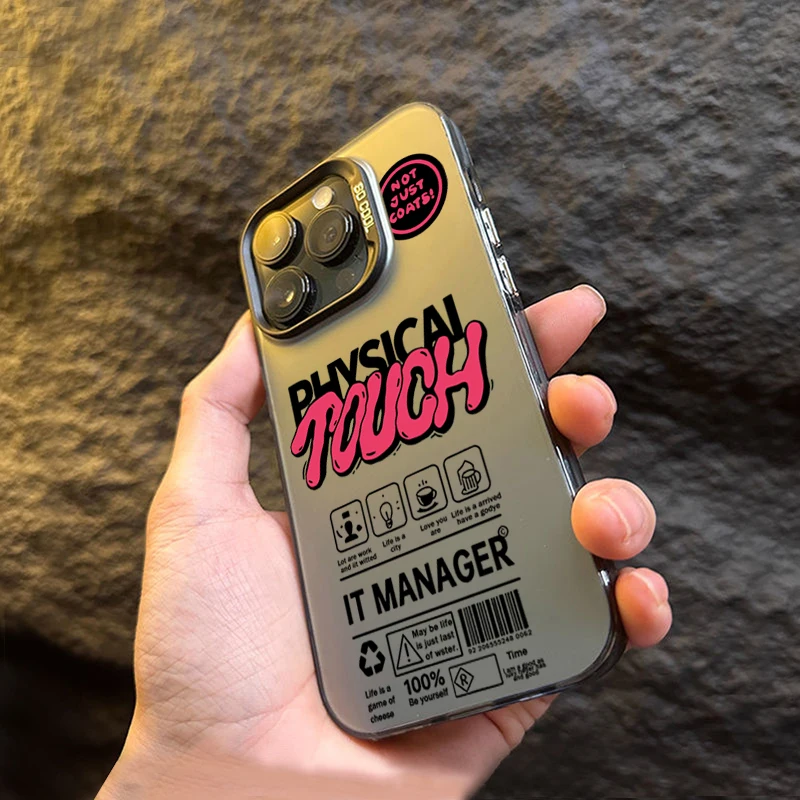 Luxury trend English letter label Phone Case For iPhone 15 Pro Max 15 14 13 12 11 Pro XR XS 7 8 Plus Lens protect plating Cover