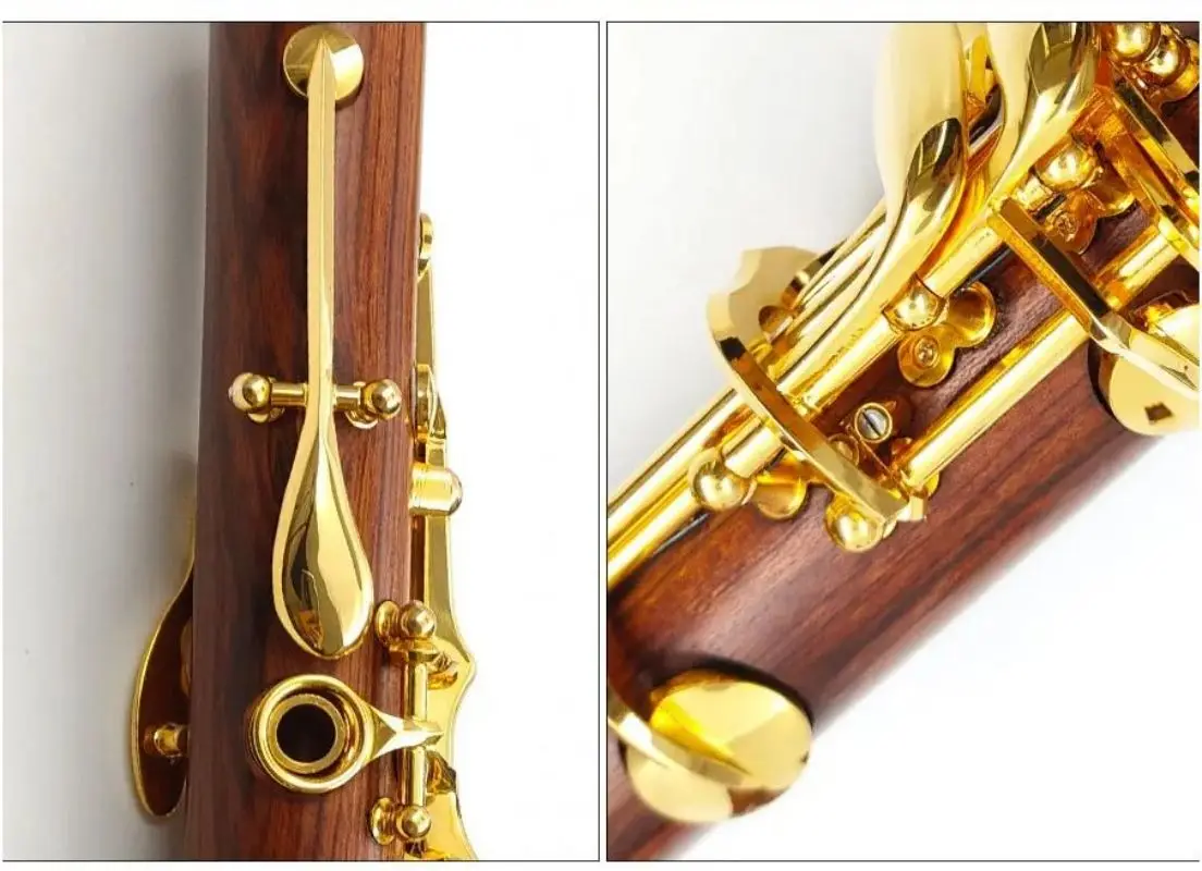MORESKY Red Wood Professional Clarinet Rosewood bB Gold-plated keys Solid wood Sib Klarnet