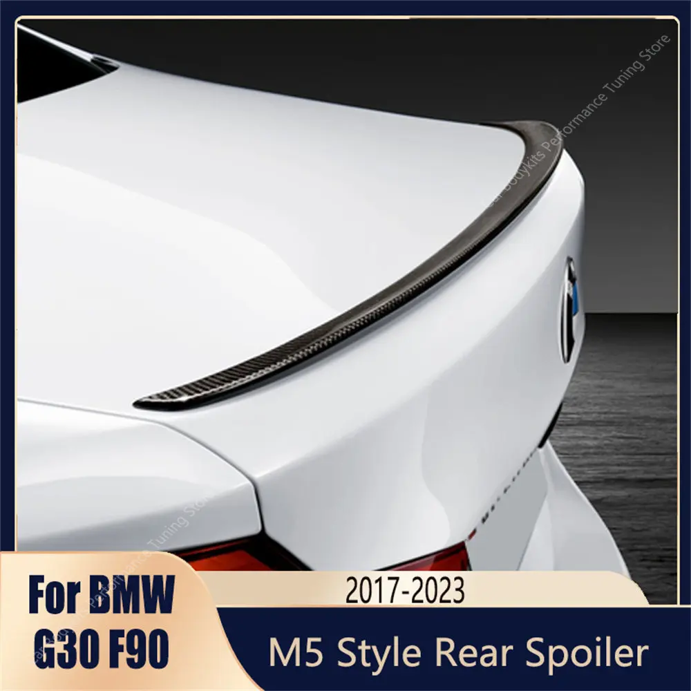 

For BMW G30 F90 Rear Trunk Lip Spoiler 5 Series 520d 520i 530i 530d 540i M550i M550d M5 Rear Trunk Tail Wing Bodykits 2017-2023
