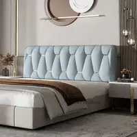 Simple Designer Bed Headboards for Guest Rooms Stain-resistant Soft Cushion Headboard European Tech Fabric Headboard for Bedside 5