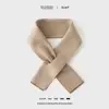 Elegant 90x18cm Knitted Scarf Line All-match Thickened Shawl Winter Warm Short Scarves for Woman Man 4