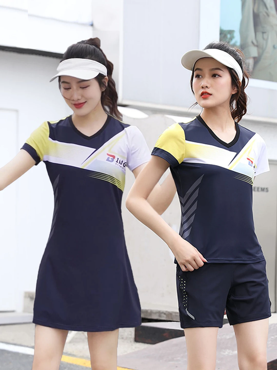 New Fashion Tennis Dress for Women Short Sleeve Outdoor Badminton Golf Clothes Quick Dry Breathable Gym Female Sportswear