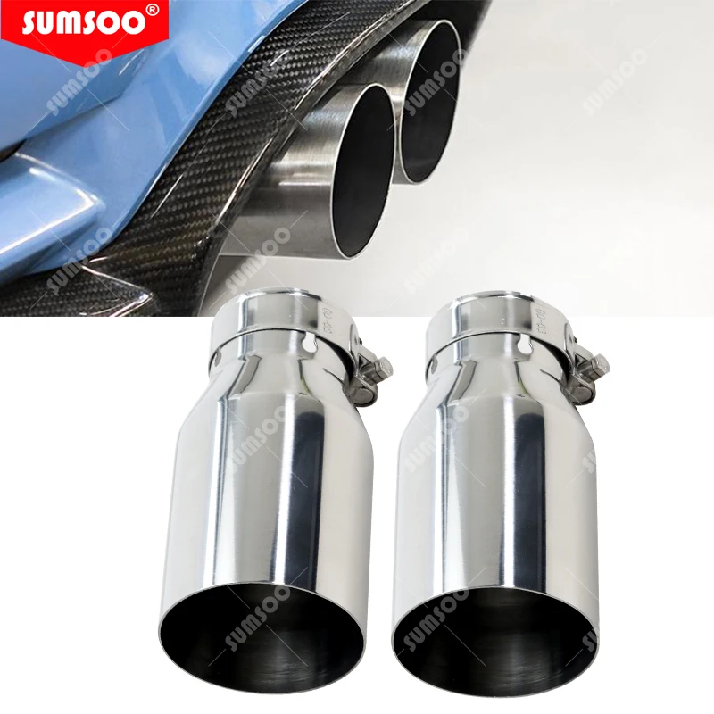 Exhaust Muffler Tail Pipe Stainless steel Universal Automobile exhaust pipe Muffler Car accessorie modification 1PCS exhaust muffler tip,exhaust pipe muffler