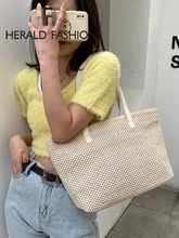 

Summer Bucket Straw Bags Women's Designer Rattan Shoulder Bag Handmade Woven Beach Treval Shopper Female Bohemian Handbag Totes