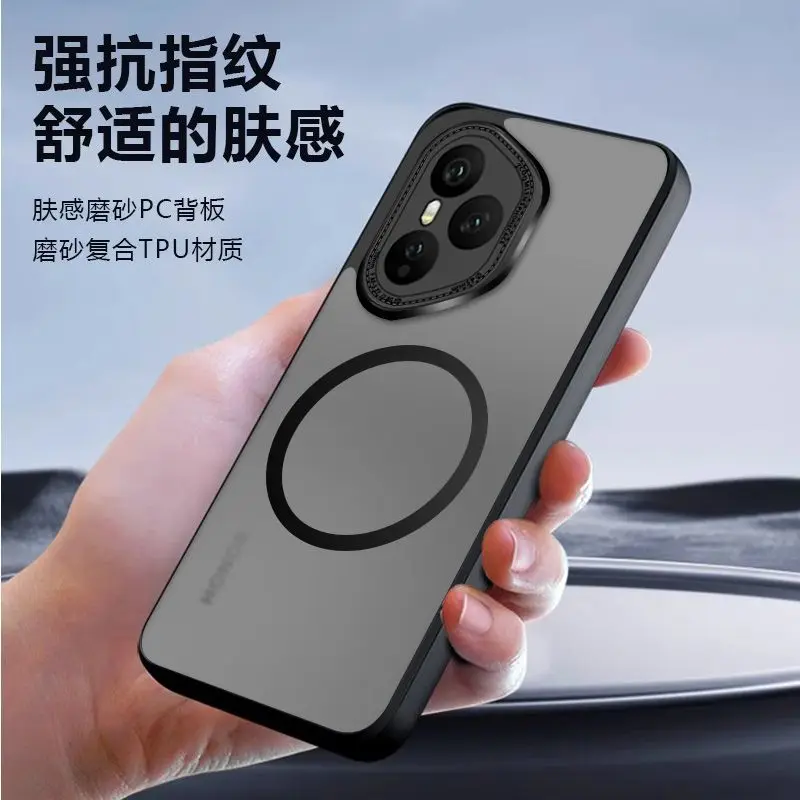 Magnetic Suction Transparent Matte MagSafe Case - Luxury Wireless Charging Cover
