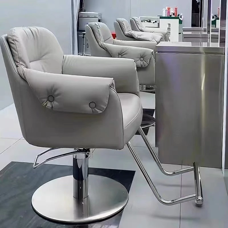 Manicure Shop Barber Chairs Hairdressing Luxury Speciality Barbershop Barber Chairs Adjustable Chaise Coiffeuse Furniture QF50BC