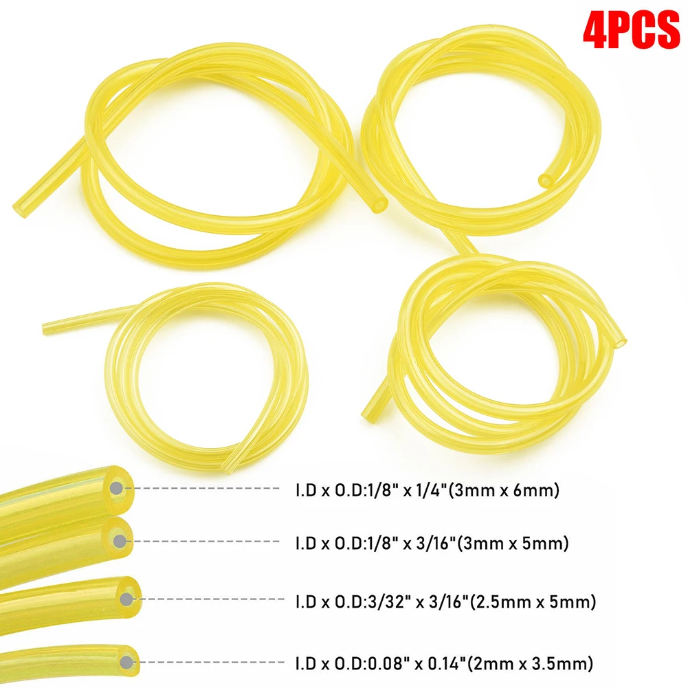 1/4pcs Tygon Petrol Fuel Gas Line Pipe Hose Tube for Trimmer Chainsaws Blowers Pressure Washers Petrol Line Trimmers Tools grass trimmer,strimmer trimmer parts,grass trimmer accessory,steel tubes,petrol fuel pipe