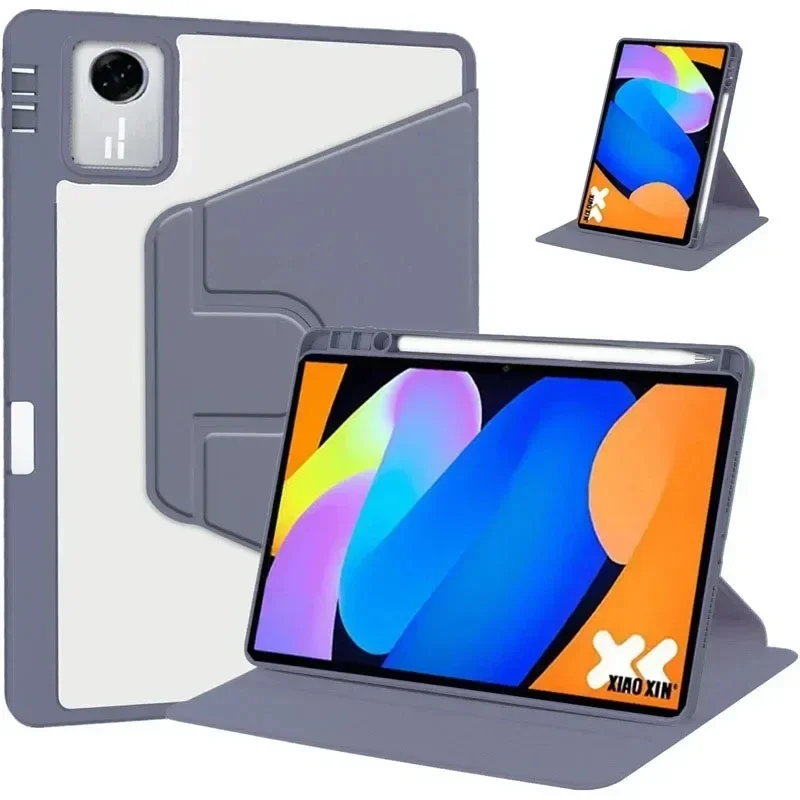 Lenovo Idea Tab 11 Durable 360° Rotating Acrylic Tablet Case with Pen Holder