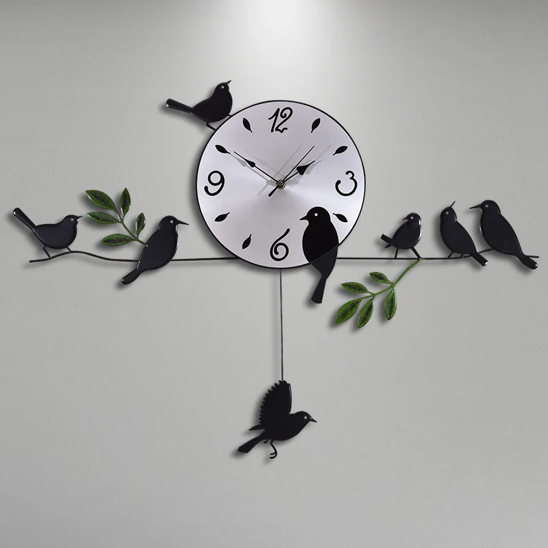 

Современные модные железные бесшумные настенные часы