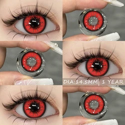 Vibrant Red Cosplay Contact Lenses for Anime and Halloween Makeup (BELLA - RED)