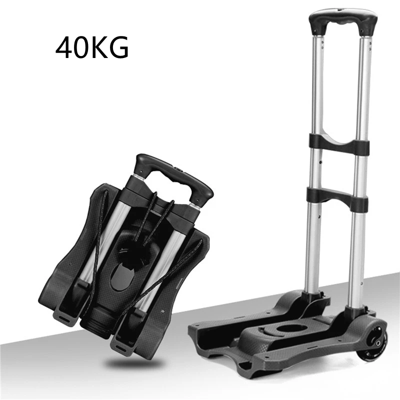 Heavy Duty Foldable Hand Sack Wheel Trolley Folding Truck Barrow Cart Travel Luggage Shopping Cart Portable Home Use portable hand cart