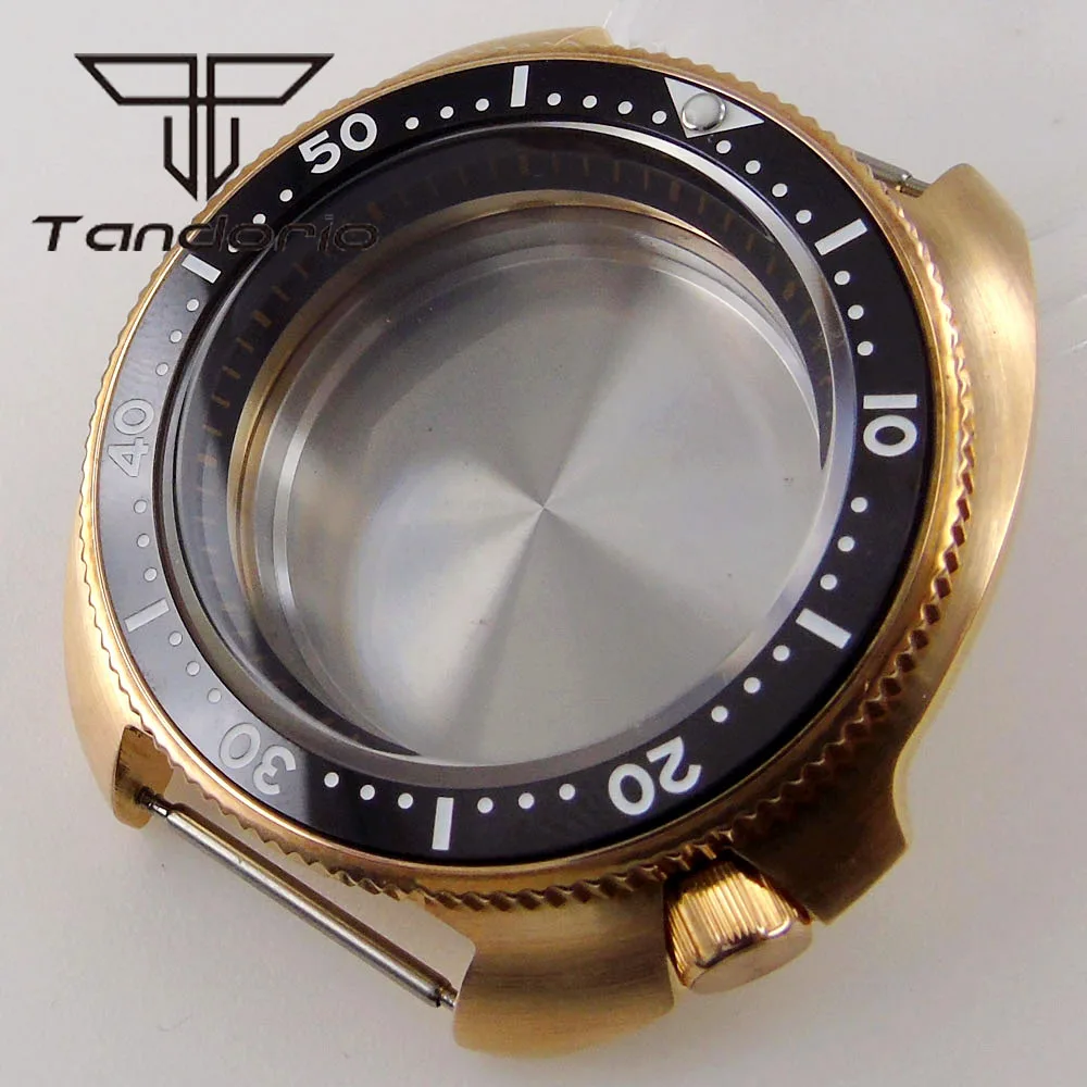 

44 мм Твердый CUSN8 Бронзовый 200 м чехол для часов для дайвинга сапфировое стекло Керамическая рамка подходит для NH35 NH36 ETA2824 PT5000 ST2130 автоматический механизм