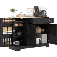 Modern Sideboard Buffet Cabinet with Storage, 41" Kitchen Pantry Cabinet with Door Shelves, Drawer, Adjustable Shelf, Cof 2