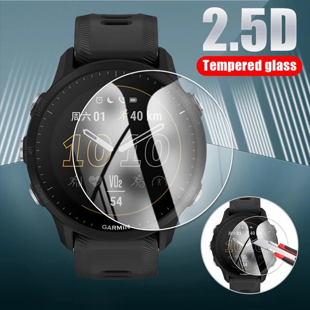 4 Pièces Verre Trempé pour Garmin Forerunner 265 Protection Écran,Protection  D'écran Verre HD pour Garmin Forerunner 265 Smartwatch Protection Film[sans  Bulles] [Anti-Rayures] [Anti-Huile]