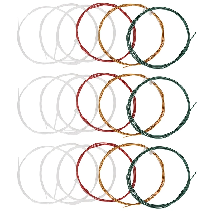 

Радужные гитарные струны 18X C105 с нейлоновым сердечником и цветным покрытием, Обмотка из медного сплава (.028-.043)