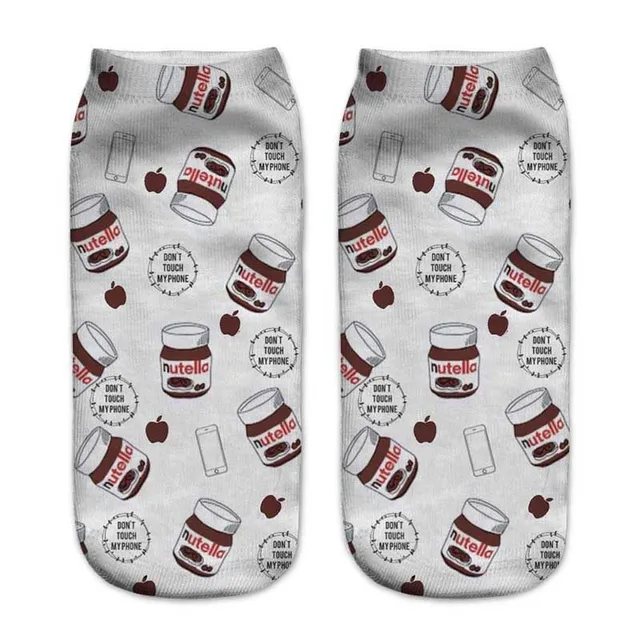 New Summer Fashion 3D Printing Socks Cute Art Creative Food Chips Ankle Socks Harajuku Funny Happy Sock HK23015-3