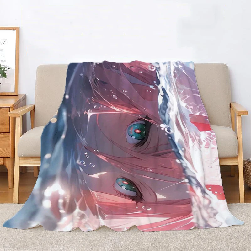 

Flannel Blanket King Size Darling in the Franxx Warm Blankets for Cold Double Bedspread Knee Sofa Throw Bed Fluffy Soft Winter