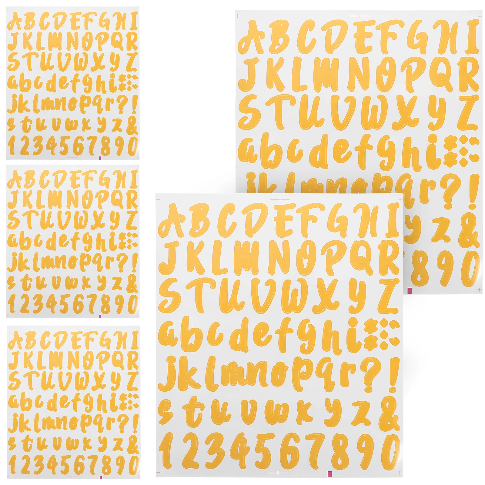 

5 Sheets Wedding Birthday Party Numbers Letters Name Stickers for Guitar Alphabet Decals Lettering Business Pvc Self-adhesive