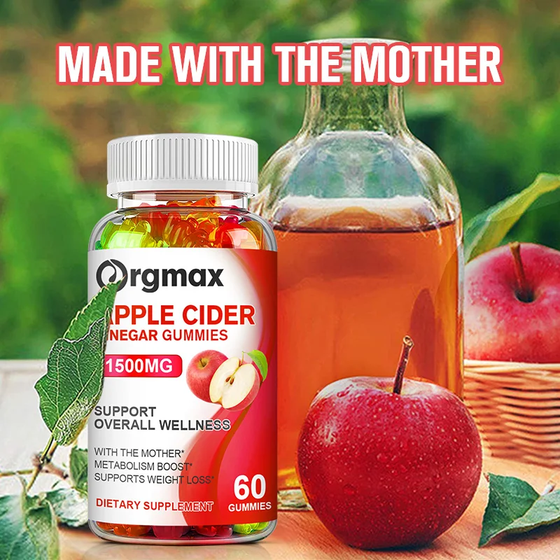 60CountsAppleCiderVinegarGummiesACVGummieswithTheMotherVegan
