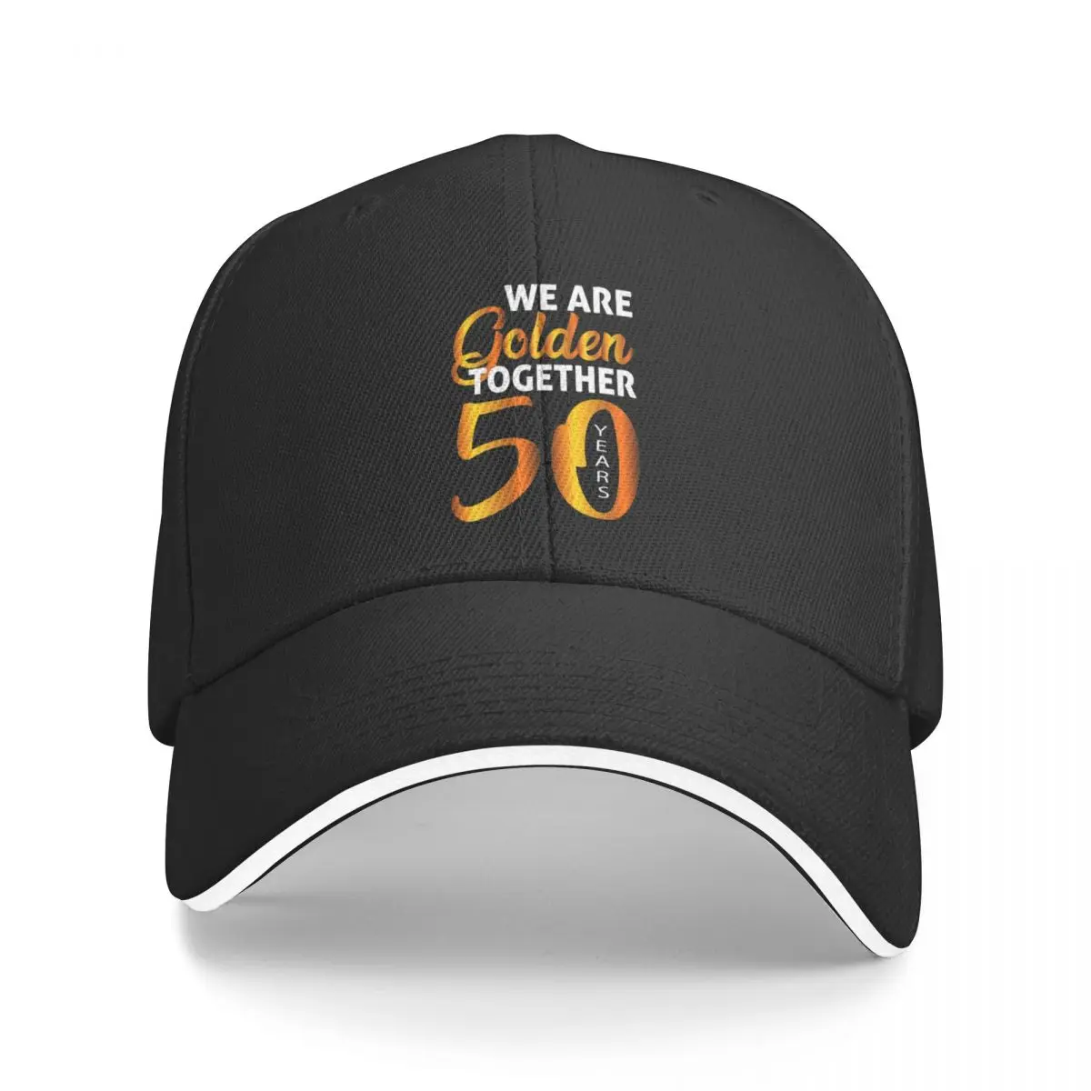 

We Are Golden Together 50 Years 50th Wedding Anniversary PremiumCap Baseball Cap Trucker Hat Sunhat For Women Men's
