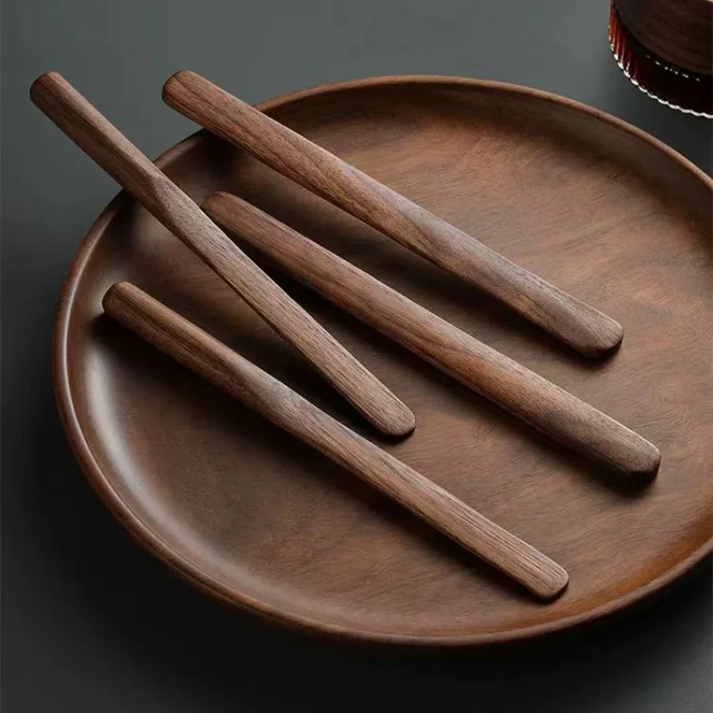 Description Picture 4 of item1PC Natural Walnut Wood Coffee Stirrer Reusable Coffee Stirring Stick Kitchen Beverage Mixing Rod Handmade Wooden Coffeeware