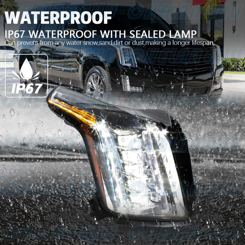 Factory Automotive Passenger Side Full LED Headlight For 2015-2020 Cadillac Escalade ESV – W/ Module & Bulbs