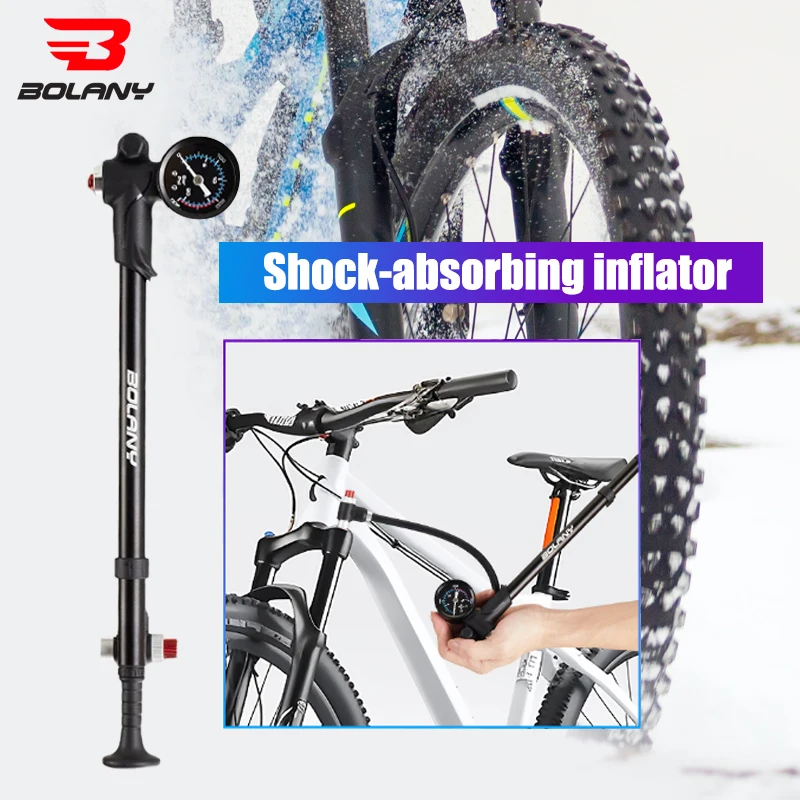 

Ручной велосипедный воздушный насос Bolany из алюминиевого сплава для горных велосипедов, велосипедный насос с мини-шлангом, задний шланг для накачки шин, пьезометр 300Psi