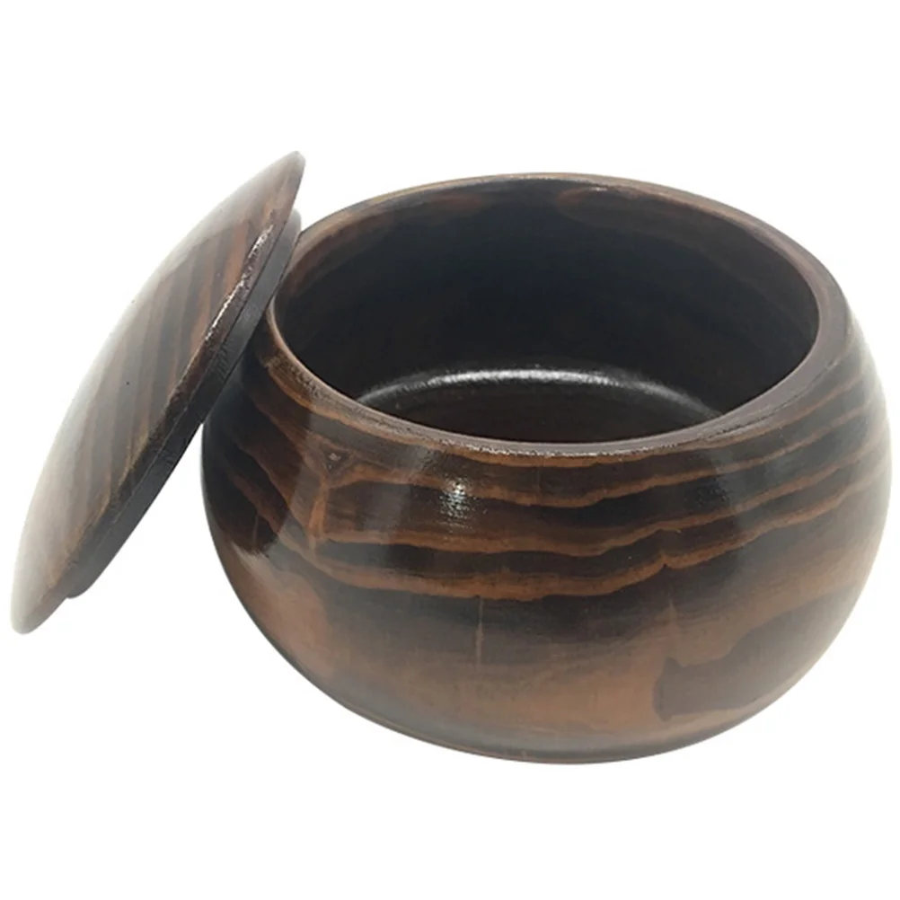 

Chess Jar Go Storage Bowl Case Stones Holder Large Supply Wooden Can Professional Container