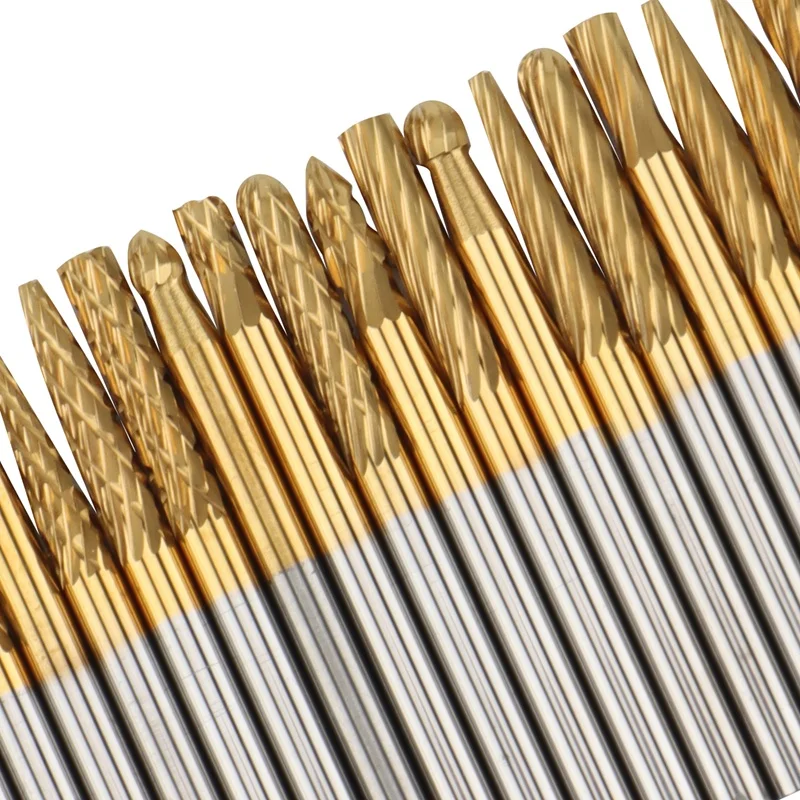 금속 목재용 텅스텐 카바이드 로터리 버, 티타늄 코팅 미니 파일, 목공 도구, 3x3mm