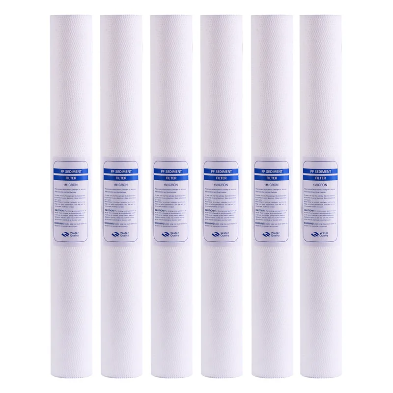 5 Micron 10 20 30 40 Inch PP Sediment Filter Cartridge Water Filter Spun Replacement Filter Cartridge