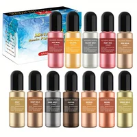12 Colors Metal Alcohol Ink Set Concentrated Extreme Shimmer Alcohol-Based Inks for Epoxy Resin Acrylic Pouring Paint Dropshi 1