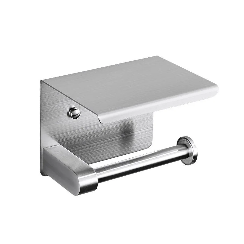 Toilet Paper Holder Wall Mount, Fits Mega Rolls Size  Toilet Paper Holder with Shelf,  Premium Rustproof Stainless Steel,Silver 4