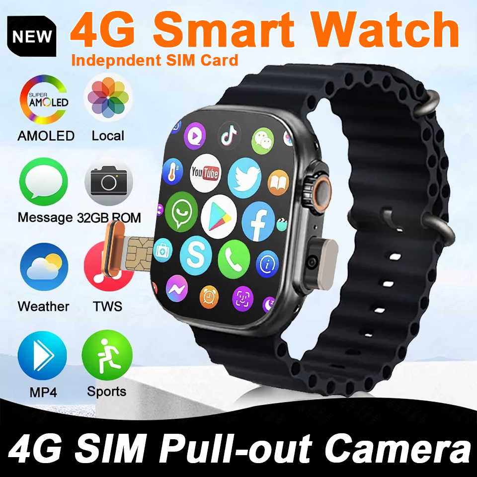 4G SIM Card Call Smart Watch Video Call GPS WIFI Watch SOS HD Camera Smartwatch Bluetooth Call Tracker Location Watches 2025 New