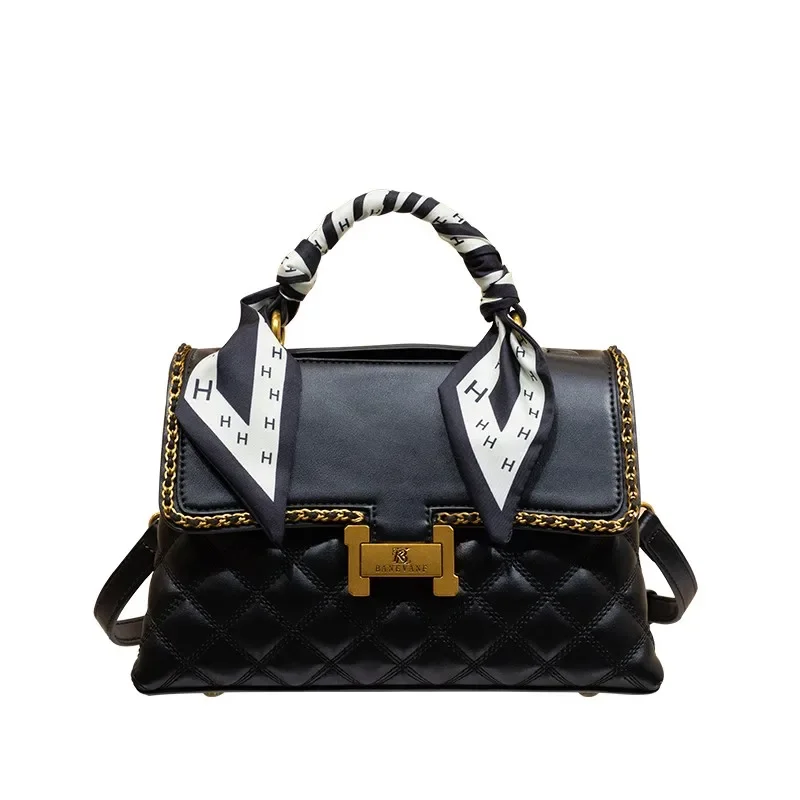 Women's handbag, diamond grid handbag, women's 2024 new spring/summer high-end small square bag, designer crossbody bag