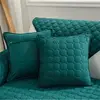 Solid Color Black Universal Non-slip Sectional Sofa Cover Super Soft Corduroy Plush Quilted Sofa Towel L Shape Corner Cover 3