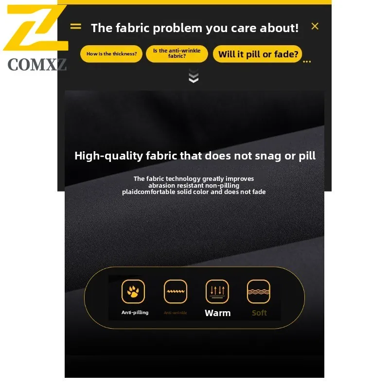 ​Men Solid Color Cotton Jacket Autumn Winter Loose Fit Coat Warm Thickened Outerwear Waterproof Windproof Casual Sports Workwear