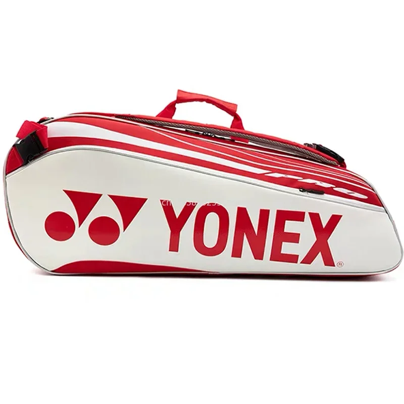 YONEX Genuine Waterproof Yonex Tennis Racket Bag High Quality PU Leather Sports Bag For Women Men Holds Up To 6 Rackets 5