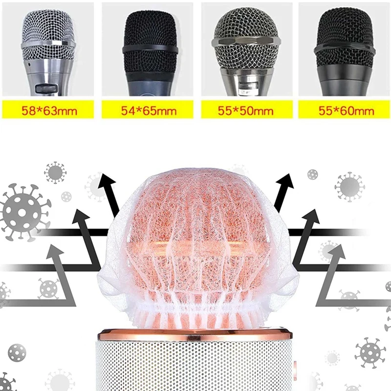 2000Pcs Disposable Microphone Cover,Handheld Microphone Windscreen For KTV Recording Studio Karaoke(Mixed Colors)