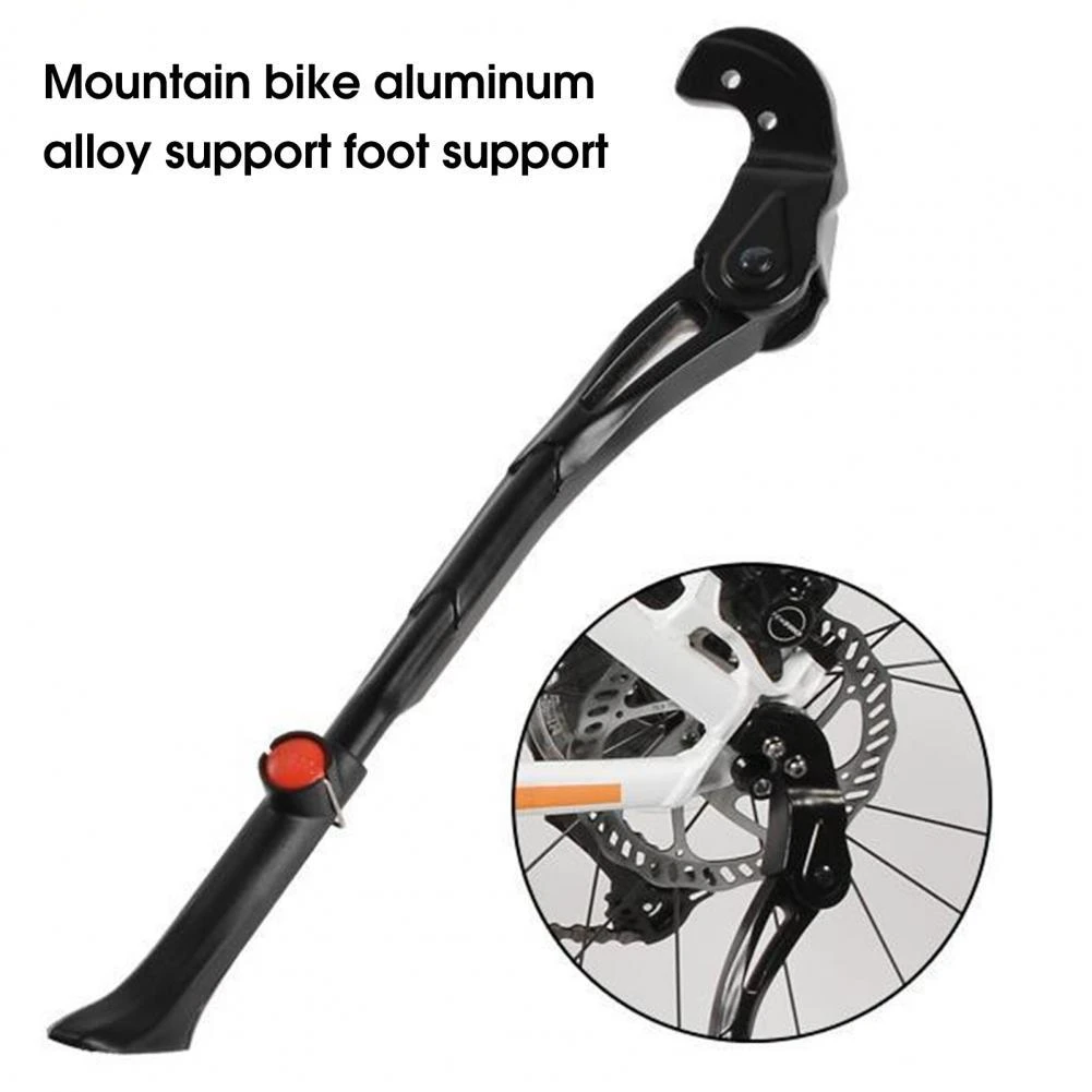 1Pcs Black Adjustable MTB Road Bicycle Kickstand Parking Rack Mountain Bike Support Side Kick