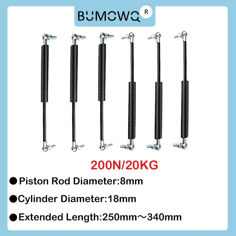 

1PC 250mm-340mm 20kg/200N Universal Strut Bars Furniture Strut Bar Gas Shock Absorber Hydraulic Lift Kitchen Cabinet Hinge