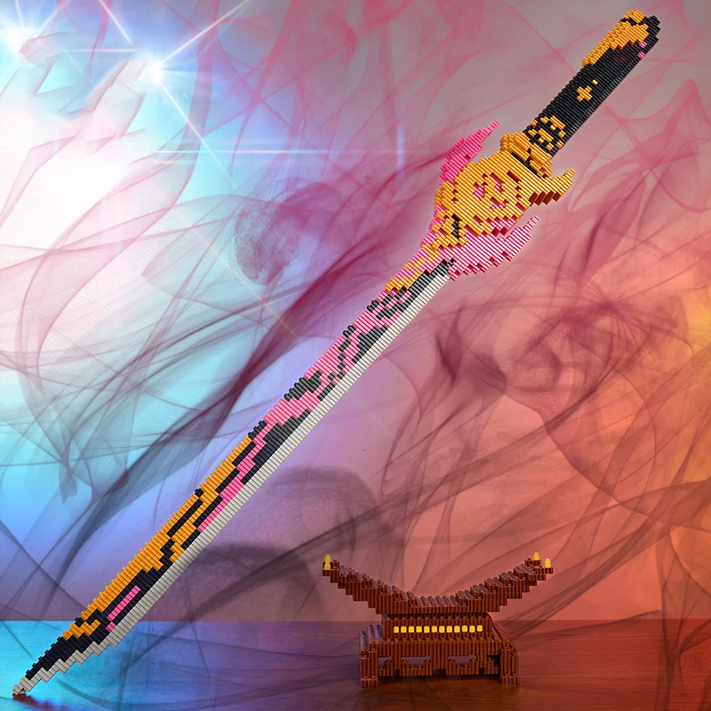 サムライソードビルディングブロックアニメ忍者武器モデル組立レンガ