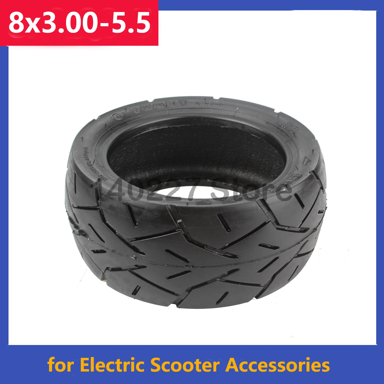 VOLOHAS Innova - Pneu à Vide épais - 8 X 3.00-5 - 8" - Pour Scooter électrique - Pneu Sans Chambre à Air - Pour Kaabo Mantis 8 - Sans Chambre à