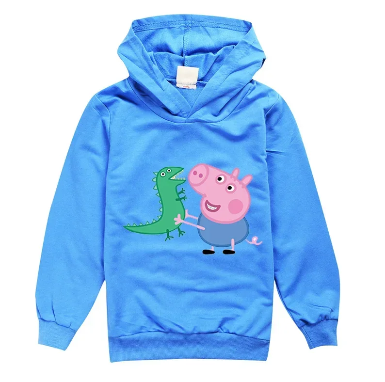 Peppa Pigs Hoodies Toddler Boy Girl Children Kid Hooded Sweatshirt Pullover Cartoon Printed Shirt Birthday Christmas Gift 5