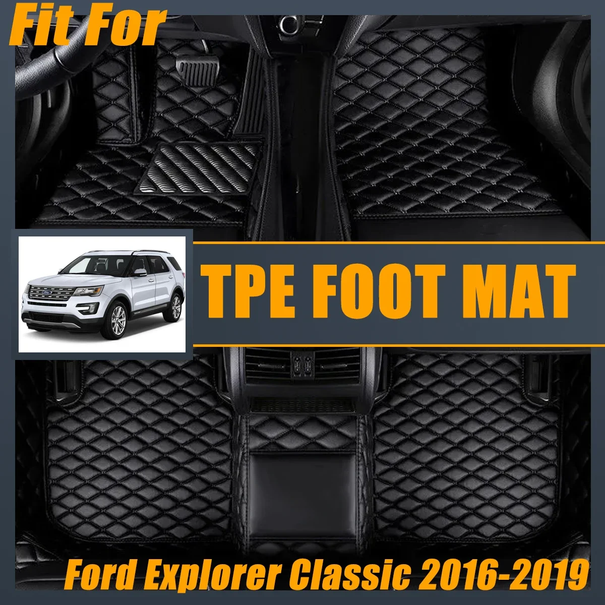 

Car Floor Mat LHD For Ford Explorer Classic U502 2016-2019 Dirt-resistant Foot Waterproof Pads Custom Liner Mats Car Accessories