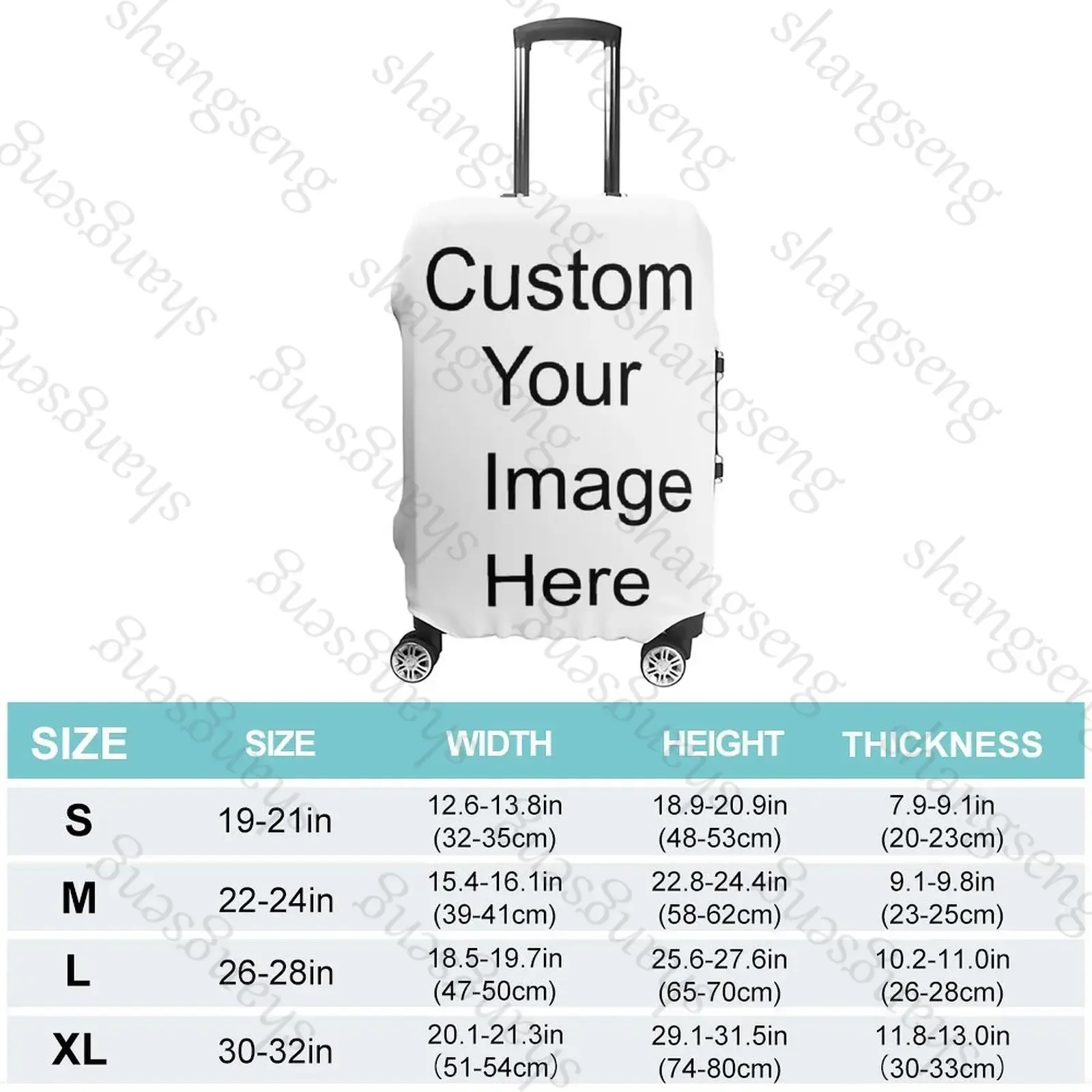 image Print Suitcase Cover Any Color Cruise Trip Protection Vacation Useful Luggage Supplies Anti-dust Case Cover