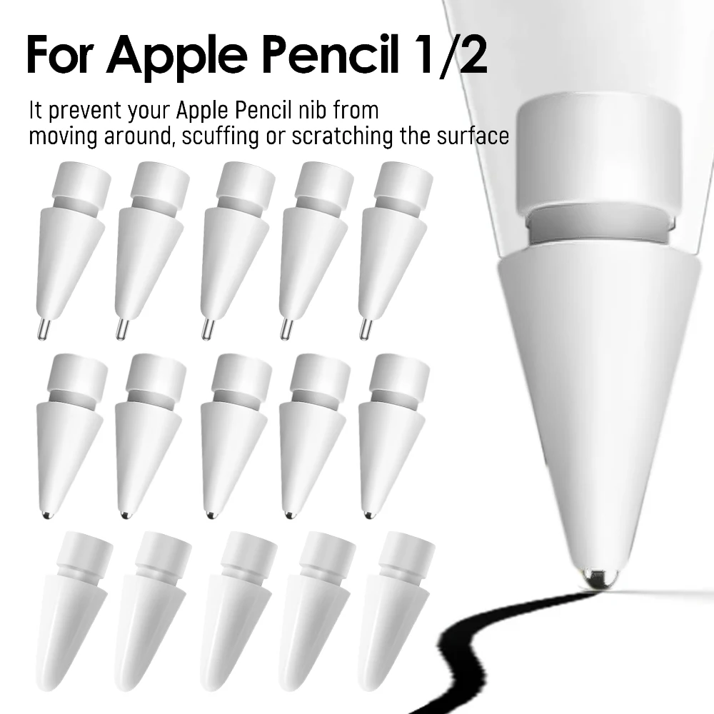 

4PCS/Set Tablet Pen Replacement Pen Tips for Apple Pencil 1st 2nd Generation Smooth Spare Nibs Stylus Fine Nib for IPencil