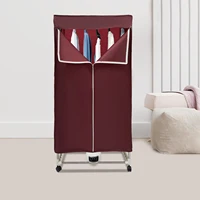 Складная портативная сушилка для одежды 220 В 1200-1500 Вт электрическая компактная быстросохнущая машина для гардероба с сенсорным экраном для квартир — изображение 2