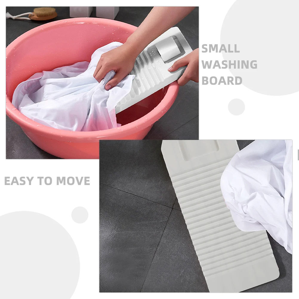 Washboard Portable for Hand Washing Machine Backing Plate Clothes Abs Laundry Small Washboards Travel 4