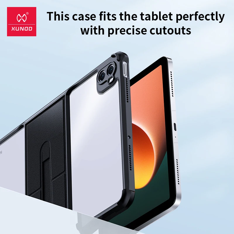 Xundd-shell à Prova de Choque com Suporte Magnético Invisível Estojo para Xiaomi Pad 6s Pro Capa para Tablet Airbag 124 Polegadas - Imagem 5